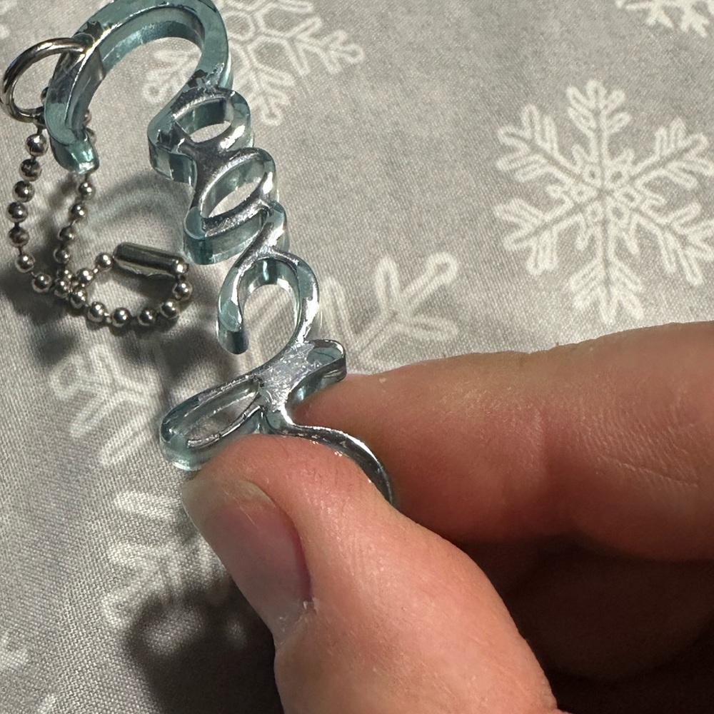 Coach Teal Acrilic Keychain Tag - Picture 11 of 11